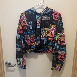 Colorful Graphic Windbreaker Jacket